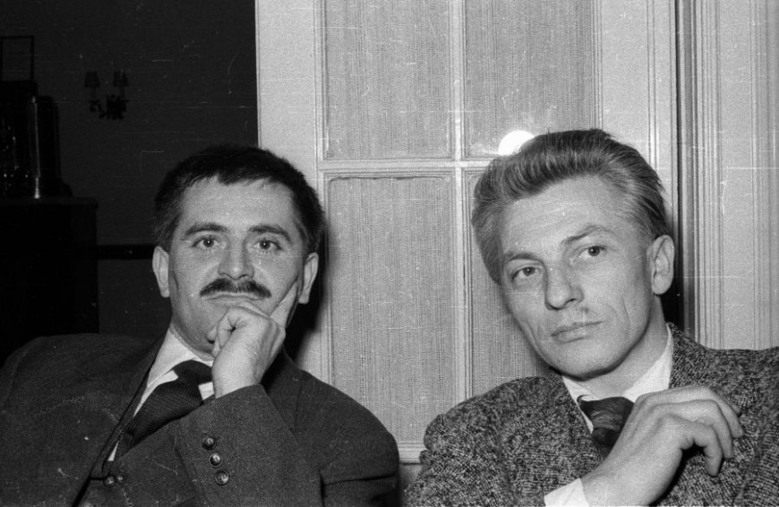 Nagy László (jobbra) Juhász Ferenccel 1963-ban / Fortepan / Hunyady József