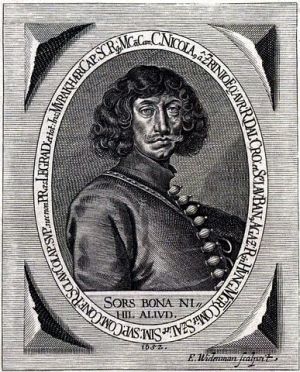 Elias Wiedemann: Zrínyi Miklós arcképe 1652-ből <br> Wikipedia